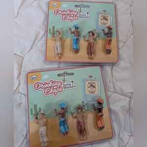 Nwt NPW Drinking Chap Buddies Drink Markers  Pack of 4 (2 Sets)